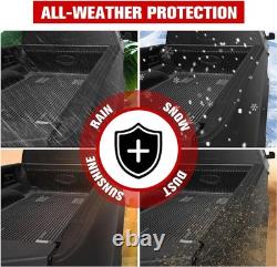 Side Bed Rail Caps 5.5' for Ford F150 2015-2020, Black Trunk Left & Right Bed