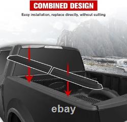 Side Bed Rail Caps 5.5' for Ford F150 2015-2020, Black Trunk Left & Right Bed