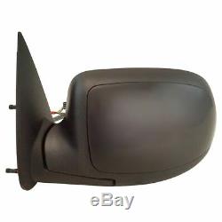 Side View Mirror Power Heated Signal Smooth Cap Driver Left LH for GM Truck