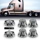 Starlight Chrome Semi Truck Hub Cover Wheel Axle Covers Center Caps With 33mm Lug