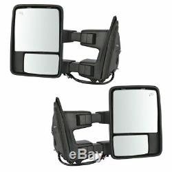 Towing Mirror Power Folding Telescoping Heat Smoked Signal Memory Pair for Ford