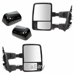Towing Mirror Power Folding Telescoping Heat Smoked Signal Memory Pair for Ford