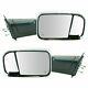 Towing Mirror Power Heated Market Light Chrome Caps Pair For Dodge Ram New