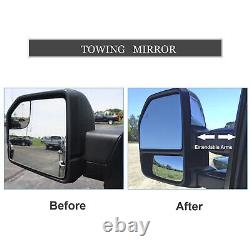 Towing Mirrors Fit For 2015-2018 Ford F150 Pickup Power Heated Signal Chrome Cap