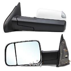 Towing Mirrors For 2006 Dodge Ram 3500 Truck Power Heated Chrome Cap Turn Signal