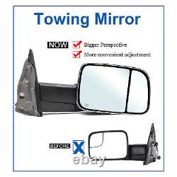 Towing Mirrors For 2006 Dodge Ram 3500 Truck Power Heated Chrome Cap Turn Signal
