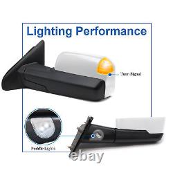 Towing Mirrors For 2008 Dodge Ram 2500 Truck Power Heated Chrome Cap Turn Signal