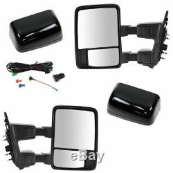 Towing Upgrade Mirror Manual Power Fold Textured & Pair for Ford Super Duty