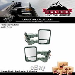 Trail Ridge Towing Mirror Power Folding Extend Heat Signal Chrome Pair for Ford