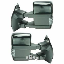 Trail Ridge Towing Mirror Power Folding Extend Heat Signal Smooth Pair for Ford