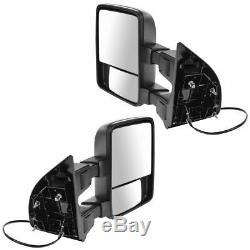 Trail Ridge Towing Mirror Power Folding Textured Black Pair for Ford Pickup New