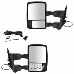 Trail Ridge Towing Mirror Power Folding Textured Black Pair for Ford Pickup New