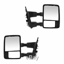 Trail Ridge Towing Mirror Upgrade Power Folding Heat Smoked Signal Pair for Ford