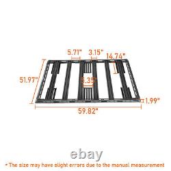 Truck Bed Cap Rack Platform Rack Cargo Carrier Aluminum Universal Fit