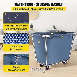 Truck Cap Basket Cart Laundry Steel With 4 Wheels Clothing Storage Waterproof New