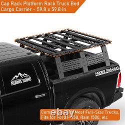 Truck Cap Rack Platform Rack Truck Bed Cargo Carrier for Ford Ram Silverado GMC