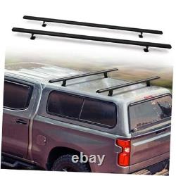 Truck Cap Topper Rack Adjustable Aluminum Ladder Roof Rack for Kayak Canoe 60