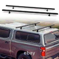 Truck Cap Topper Rack Adjustable Aluminum Ladder Roof Rack for Kayak Canoe 60