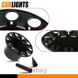 Truck Hub Cover Wheel Set Fits Rear 33mm Nut Covers with Spiked Removable cap Semi