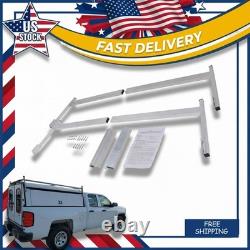Universal Aluminum Truck Cap Topper Ladder Roof Rack for Pickup Camper Shell