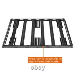 Universal Full-size Truck Bed Cap Platform Rack Trunk Bed Cargo Carrier Alum