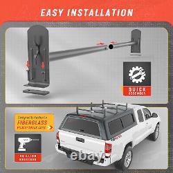 Universal Pickup Truck Cap Topper 3 Bar Ladder Roof Van Rack Adjustable Steel