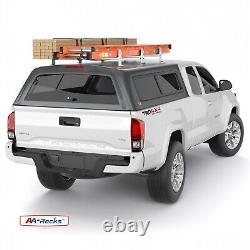 Universal Pickup Truck Cap Topper 3 Bar Ladder Roof Van Rack Adjustable Steel