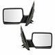 Upgrade Mirror Manual Amber Reflector Black Textured Cap Pair Set For 04-13 F150