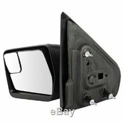Upgrade Mirror Manual Amber Reflector Black Textured Cap Pair Set for 04-13 F150