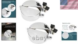 Upgrade Semi Truck Fuel Cap 2PK Locking Chrome Zinc Anti-Theft Keys Included