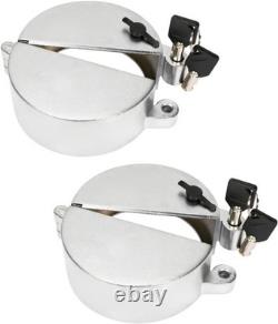 Upgrade Semi Truck Fuel Cap 2PK Locking Chrome Zinc Anti-Theft Keys Included