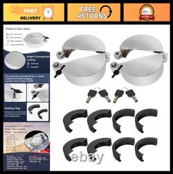 Upgrade Semi Truck Locking Fuel Cap Cover 2 Pcs with 4 Keys, Fits Most Trucks