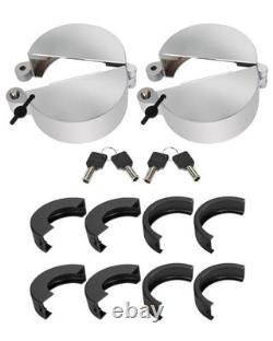 Upgrade Semi Truck Locking Fuel Cap Cover 2 Pcs with 4 Keys, Fits Most Trucks