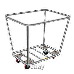 VEVOR 16Bushel Basket Truck Steel Canvas Laundry Basket Truck Cap Basket Cart
