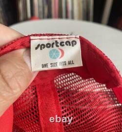 VINTAGE 80's Toyota Pickup Trucker Hat Cap Mens Snap Red Truck 22r Florence SC