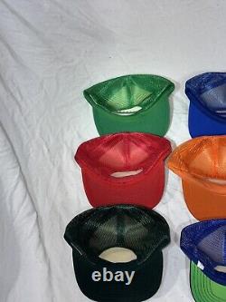 Vintage Foam 80s Trucking Company SnapBack Hats Lot Of 10