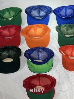 Vintage Foam 80s Trucking Company SnapBack Hats Lot Of 10