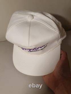 Vintage Hat TYPHOON GMC TRUCK 90's SnapBack Cap Genuine Young White Purple NOS