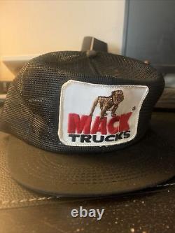 Vintage Mack Trucks K Products Hat K Brand Trucker Denim Patch Black
