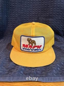 Vintage Mack Trucks USA Advertising K Brand Logo Snapback Trucker Retro Hat