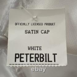 Vintage OTTO Peterbilt White Satin Trucker Hat Truck Driver Cap NEW Old Stock