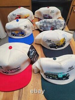 Vintage Rare Trucker Hat Lot Of 7 Mack Trucks K Products Made In USA NWT