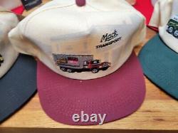 Vintage Rare Trucker Hat Lot Of 7 Mack Trucks K Products Made In USA NWT
