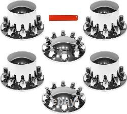 Wheel Cover Hub Cap 33mm Screw-on Lug Nut Covers for Freightliner Semi Trucks