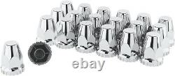 Wheel Cover Hub Cap 33mm Screw-on Lug Nut Covers for Freightliner Semi Trucks