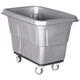 Zoro Select 36fl10 Cube Truck, 3/8 Cu. Yd, 500 Lb. Cap, Gray