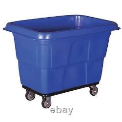 Zoro Select 36Fl14 Cube Truck, 7/16 Cu. Yd, 600 Lb. Cap, Blue