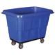 Zoro Select 36fl14 Cube Truck, 7/16 Cu. Yd, 600 Lb. Cap, Blue